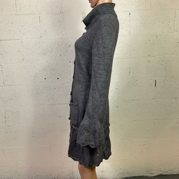 Hekla & Co Made In Italy Vintage Wool Blend Knit Buttoned Sweater Cardigan M - Picture 4 of 8